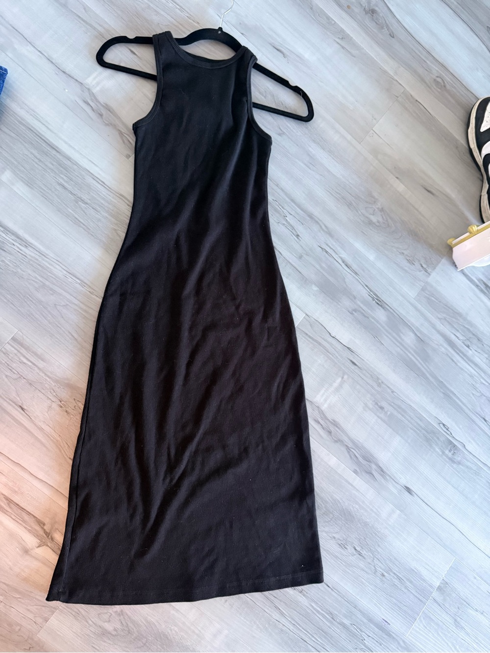 House of Harlow 1960 Black Ribbed Tank Maxi Dress